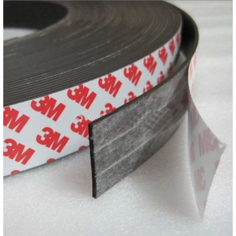 1meter Rubber Magnet Strip lembaran + tape 3M lebar 25mm tebal 1.5mm