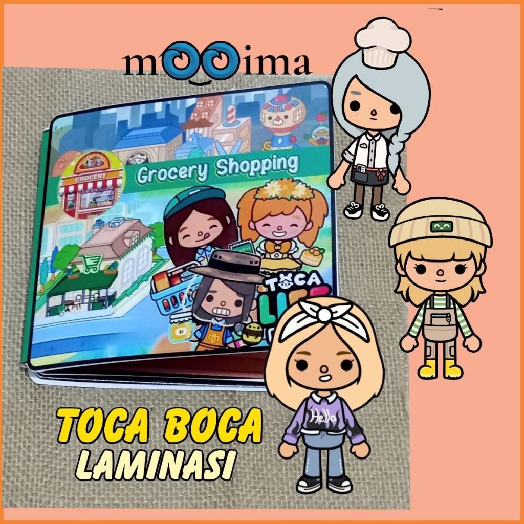 Quiet book toca boca toka boka activity book sticker cutting