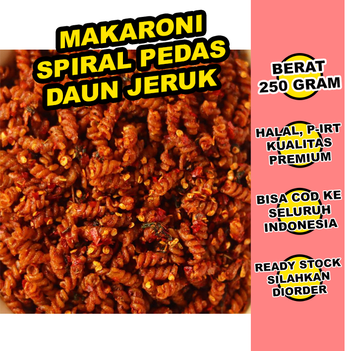 

250 GRAM - MAKARONI SPIRAL PEDAS DAUN JERUK