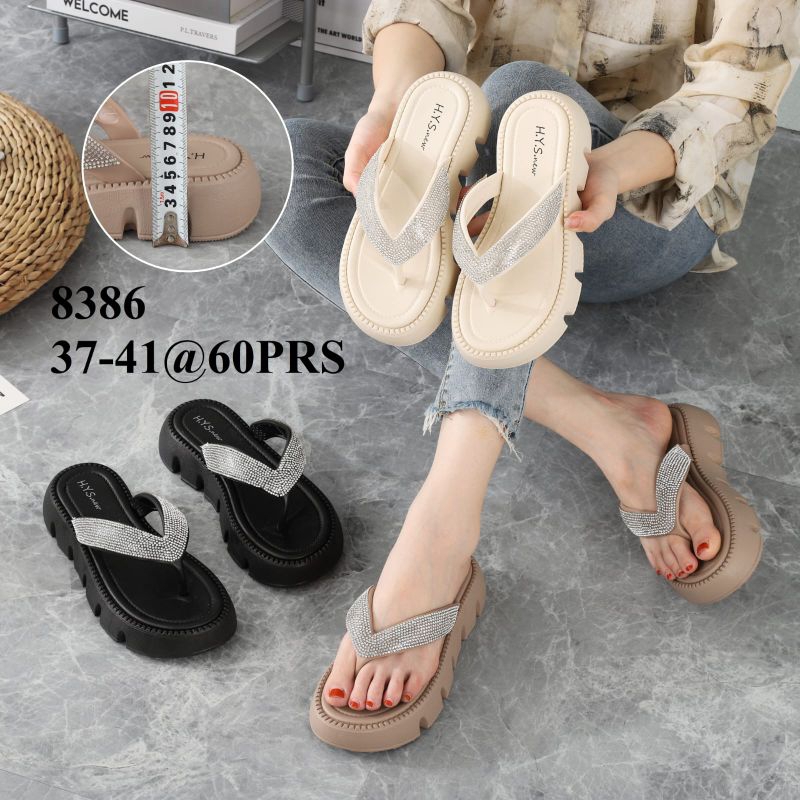 sandal wanita jepit wedges HYS 8386/sendal karet jelly perempuan kekinian