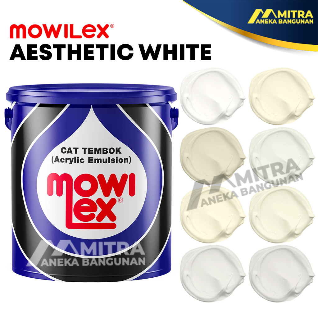 CAT TEMBOK MOWILEX ACRYLIC EMULSION 2,5 LITER / WARNA PUTIH / BROKEN WHITE