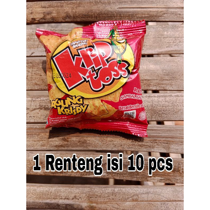 

Snack Krip Toss Jagung Krispy Rasa Sambal Balado 1 Renteng Isi 10 Pcs