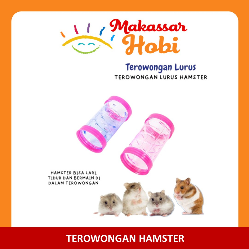 Pipa Terowongan Hamster Lorong Lurus / Lengkung Mainan Kandang Tunnel