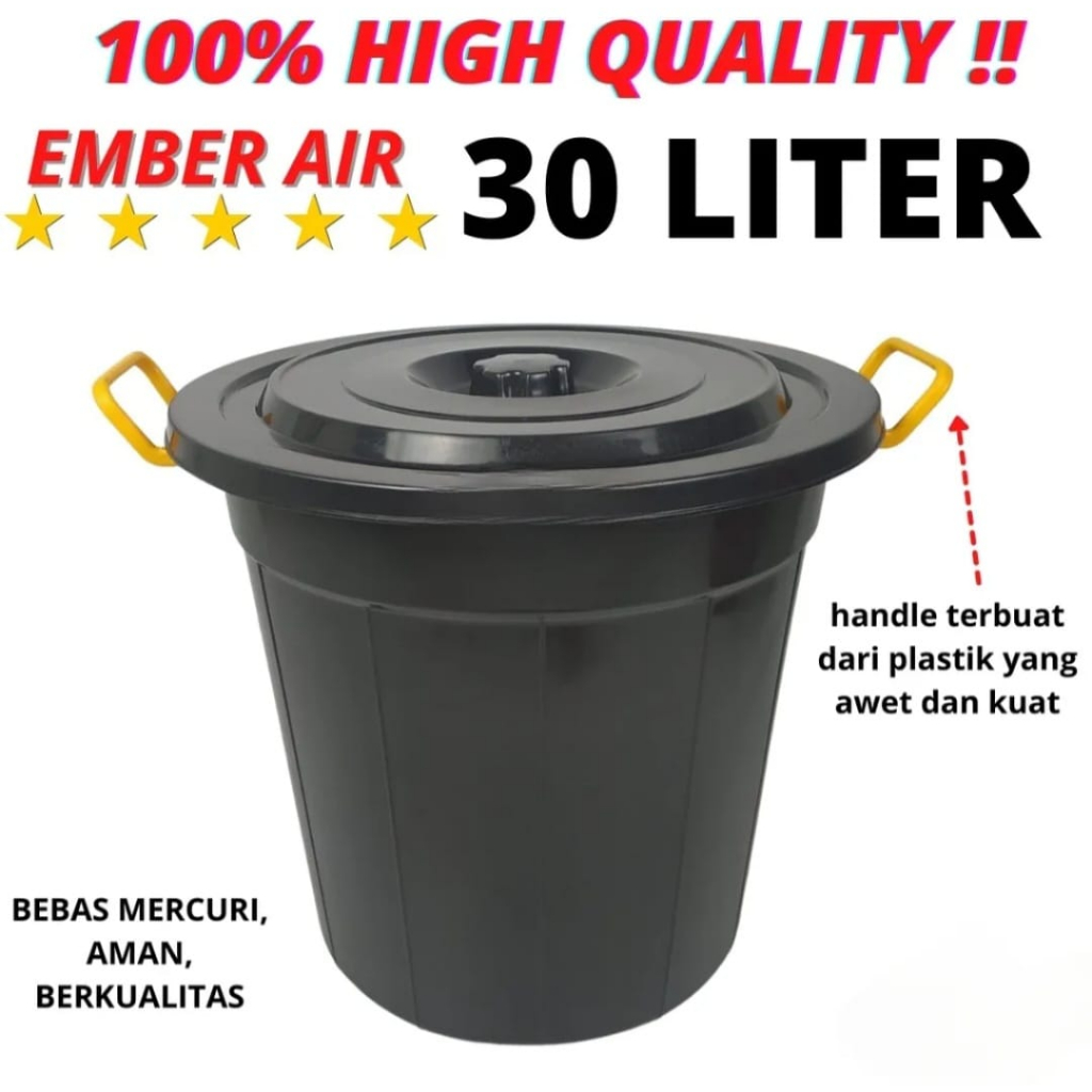 Ember air tutup 30 Liter / ember plastik 30 liter Gratis gayung