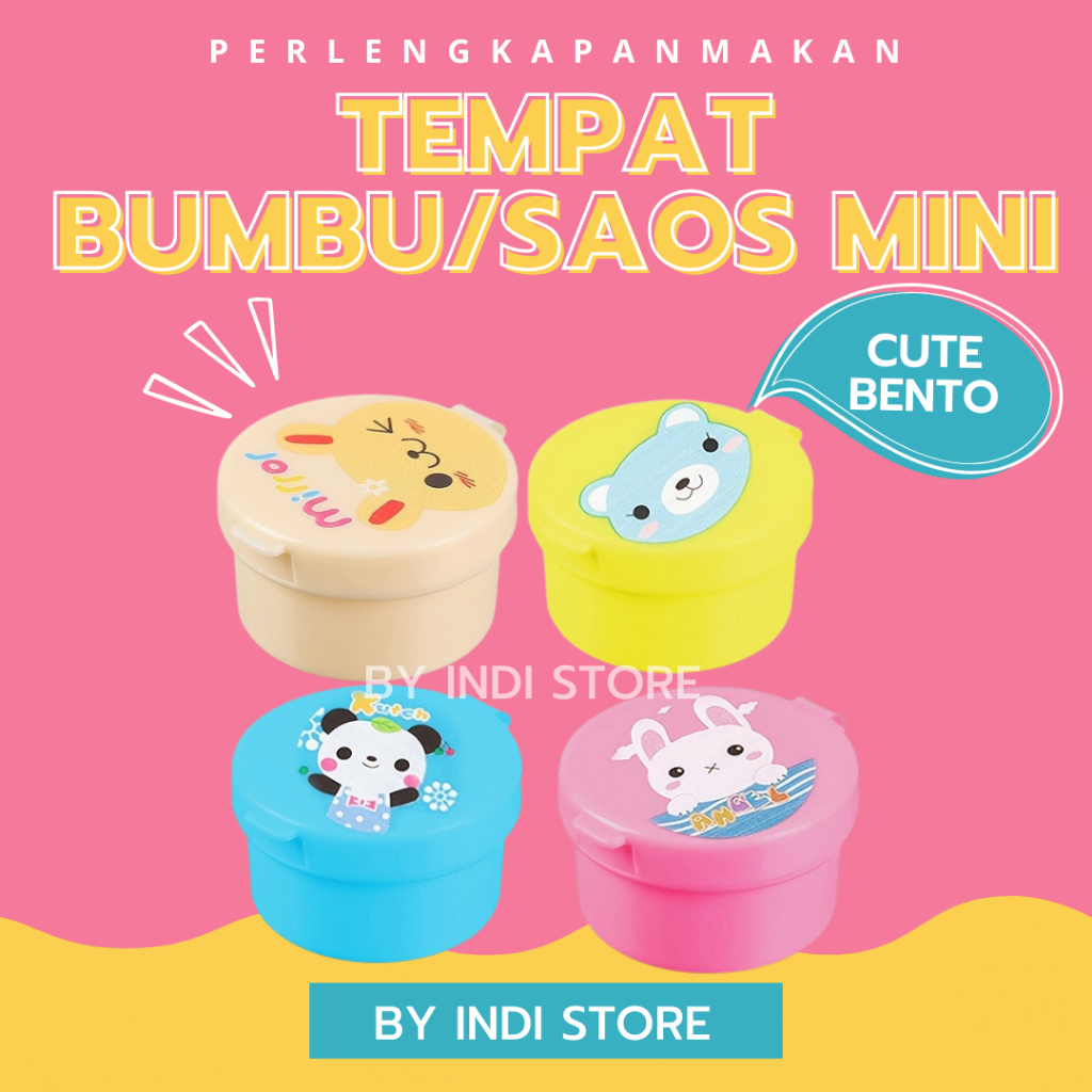 1 Pcs Tempat Bumbu Saos Kecap Mayo Bulat Mini untuk isian Lunch Box