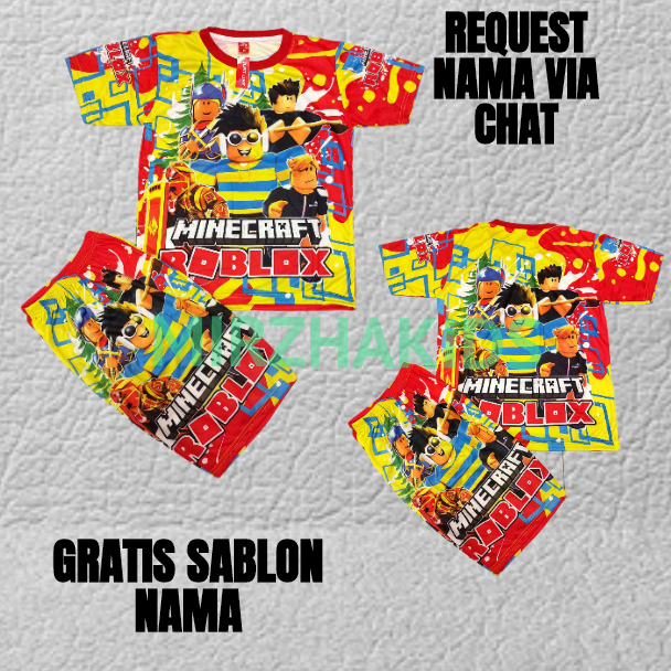 setelan baju remix dj sa su/iri bilang/tiktok/baju semongko full print size 4-20/setelan stumble guys