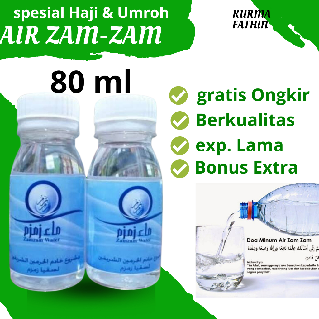 

Air Zamzam 80 ml Asli 100 % Original Oleh Oleh Haji Umroh