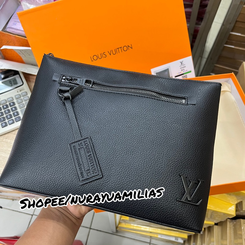Clutch lv import premium clutch branded pria wanita import