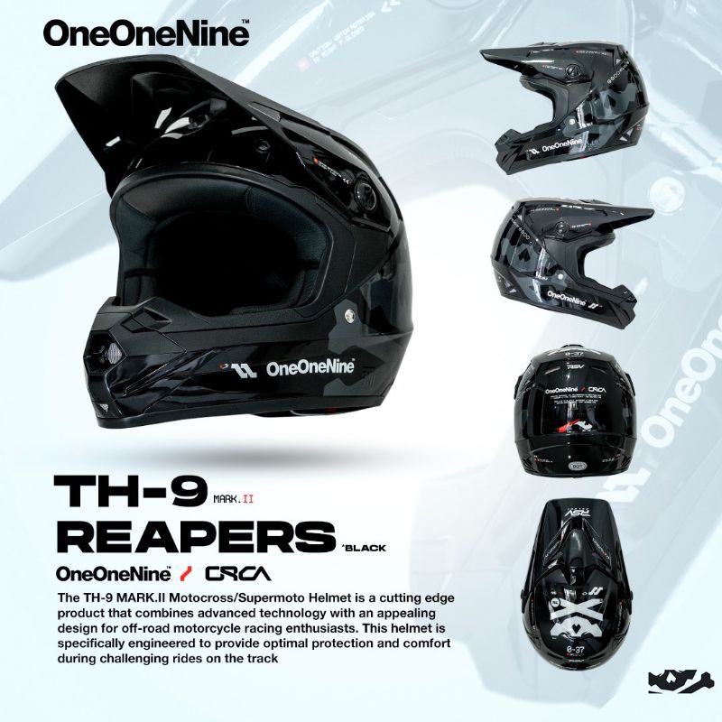 HELM TH-9 REAPERS BLACK ORCA ONEONENINE ORIGINAL