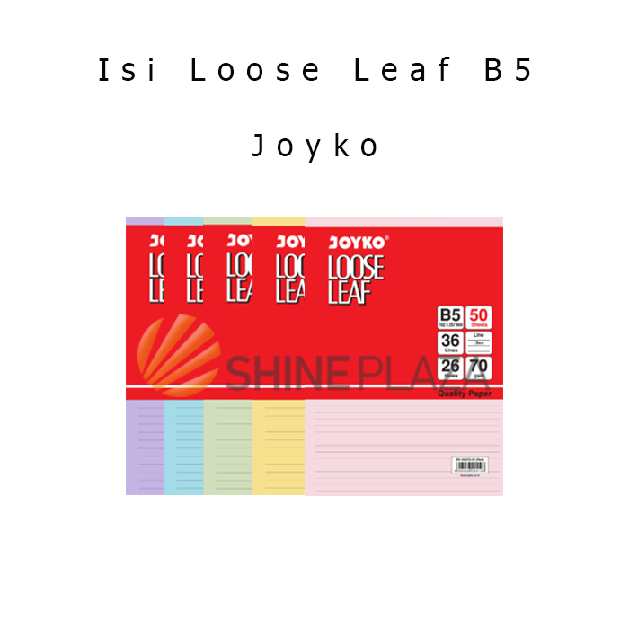 

Isi Loose Leaf Warna B5 Joyko - Refill Kertas Binder Ruled Color Paper