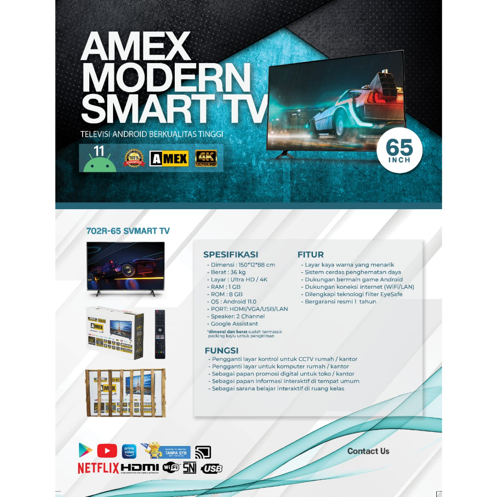 AMEX SMART TV 65" ANDROID