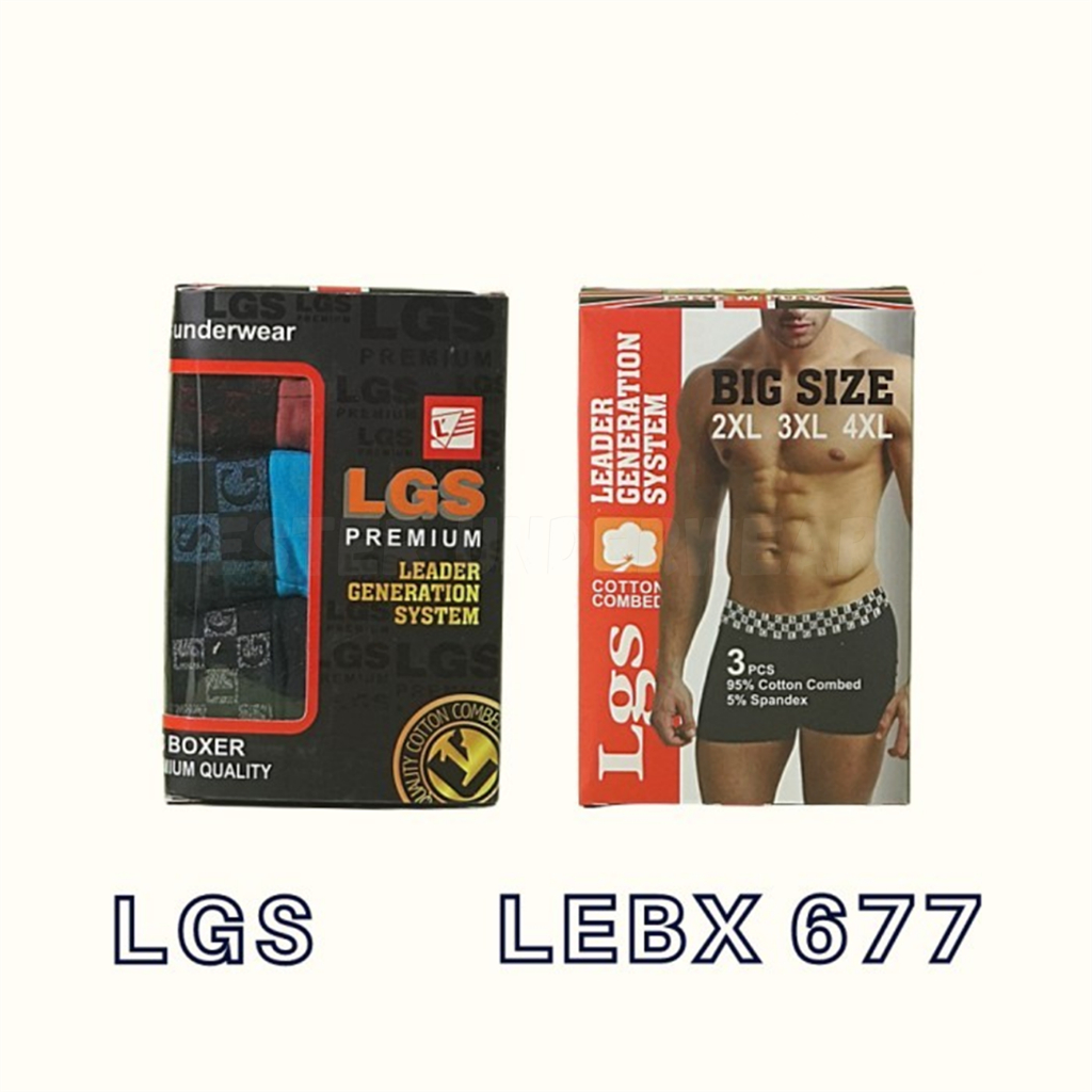 Celana Boxer BIG SIZE LGS 677 ISI 3Pcs |CELANA BOXER PREMIUM