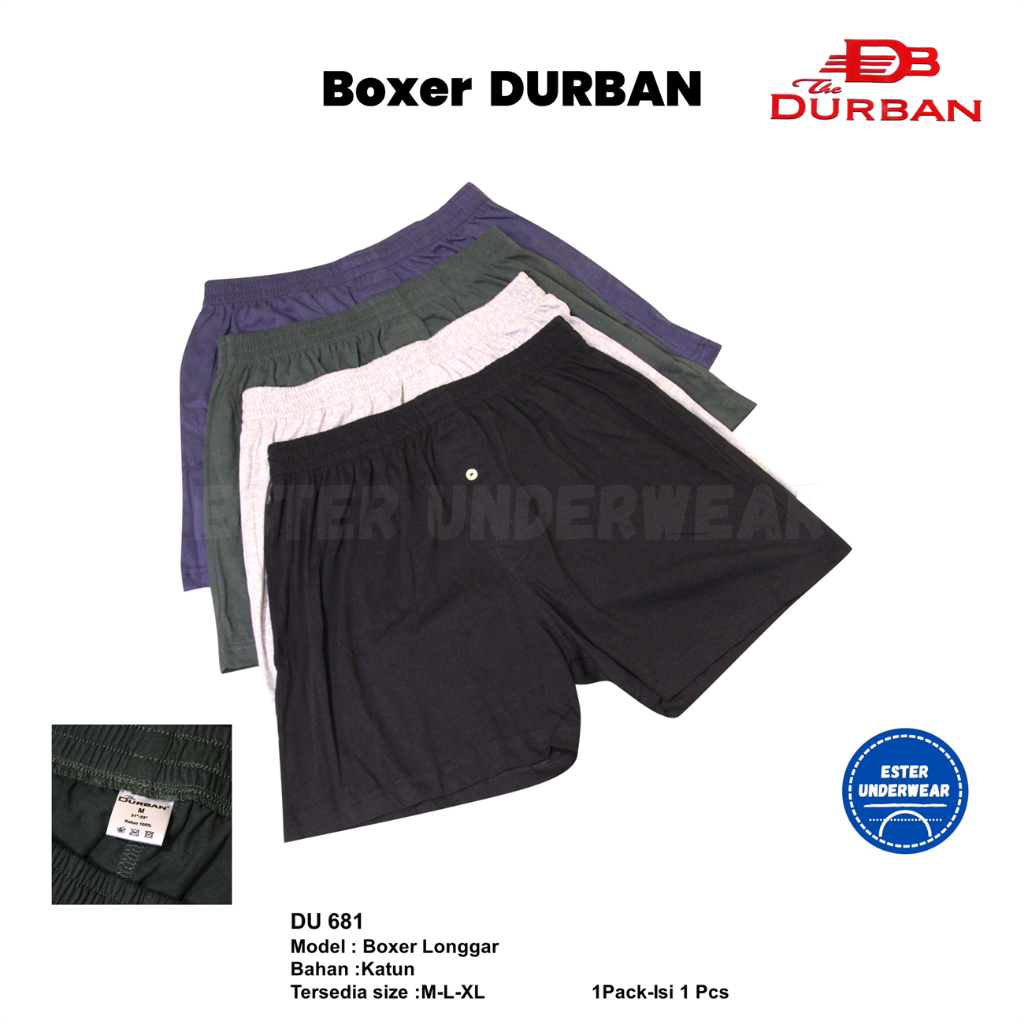 Celana Boxer Santai Pria DURBAN DU 681 1 Pcs