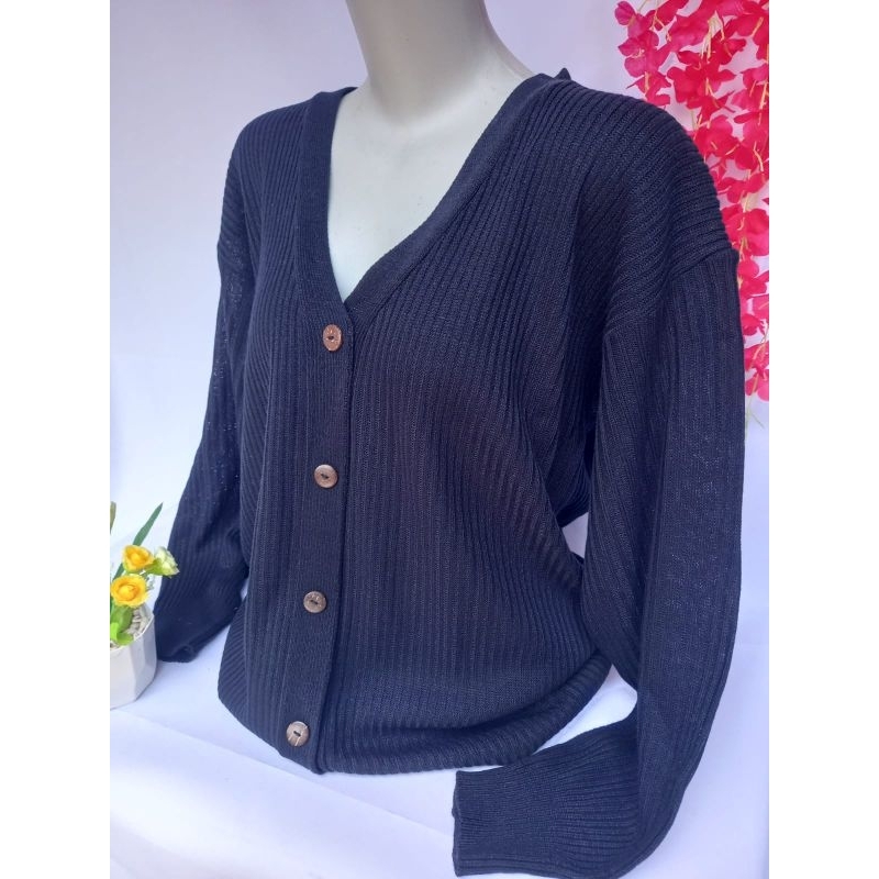 CARDIGAN RAJUT // CARDIGAN JUMBO KANCING BATOK // MUAT bb70 KG+