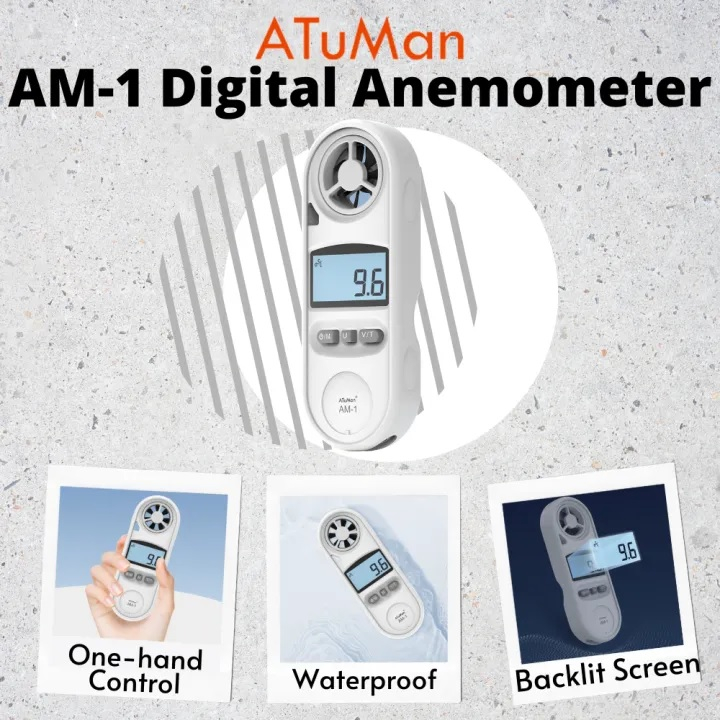 AKN88 - ATUMAN DUKA AM-1 Digital Anemometer - Alat Pengukur Kecepatan Angin