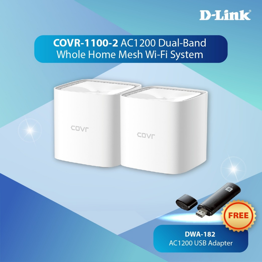 Mesh Router D-Link COVR-1100 AC1200 DualBand - DLink COVR1100 (2Pack)