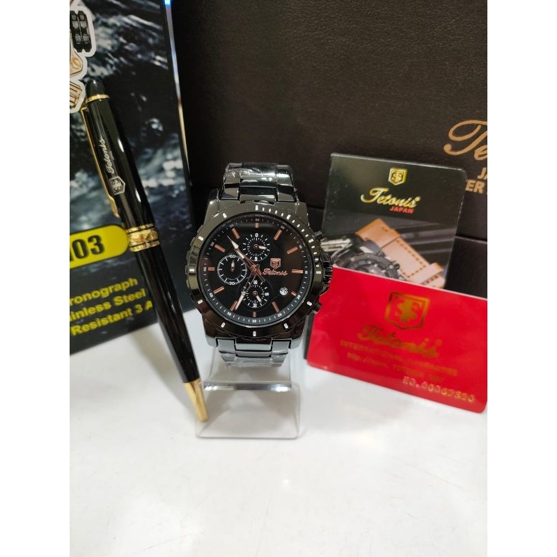 Jam Tangan Wanita Tetonis Rantai Besi + box + papaer bag Original