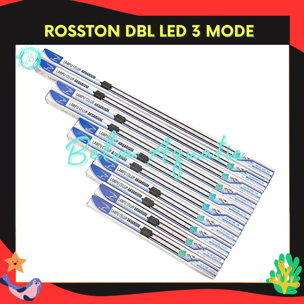 Lampu LED 20 cm Lampu Celup Aquarium 3 Mode Bisa Ganti Warna Putih Putih Biru RGB Kandila Day Night