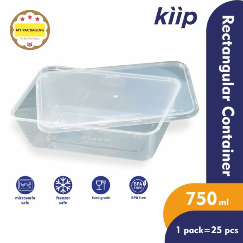 Thinwall 750 ml KAKU - 25buah / Container Microwave / Kotak Makan / wadah plastik / toples 750ml