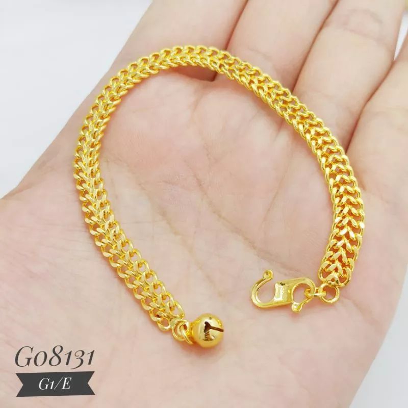 Xuping Gelang Tangan Motif Tikar Warna Emas 24K 1606aa3