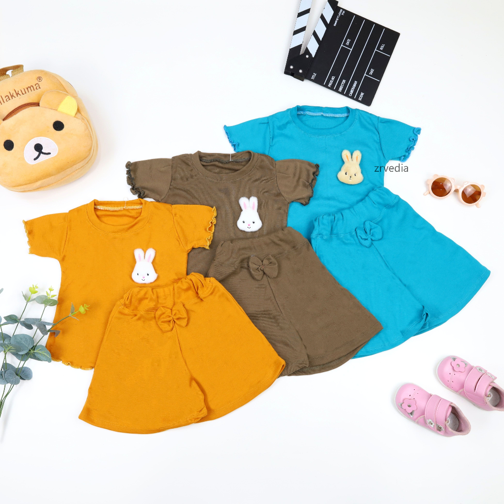 [KNIT] Setelan Alea uk 2-3 Tahun / Atasan Bawahan Rok Celana Perempuan Baju Model Dress Cewek Import Kiosbalitaaprillia