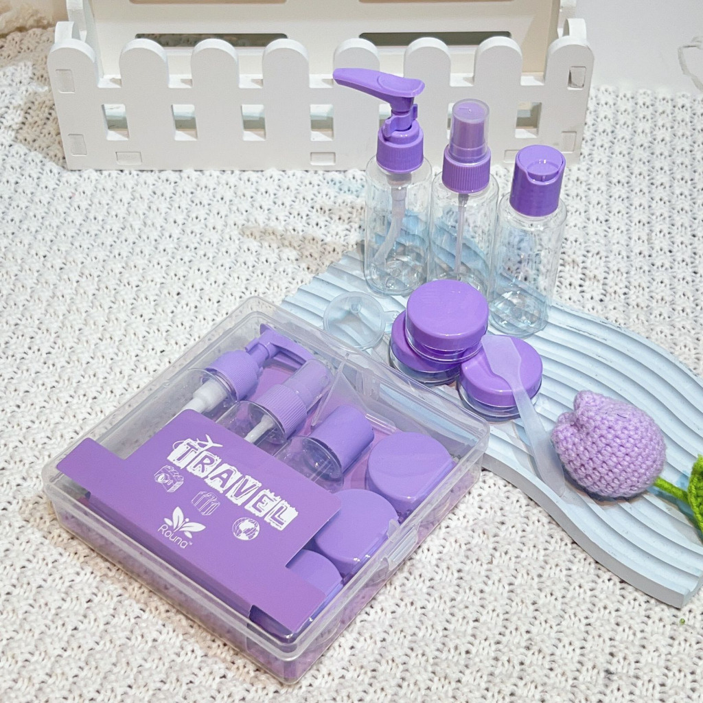 Botol Mini Refill Bottle Travel Toiletries Kit Set Multifungsi 7 in 1