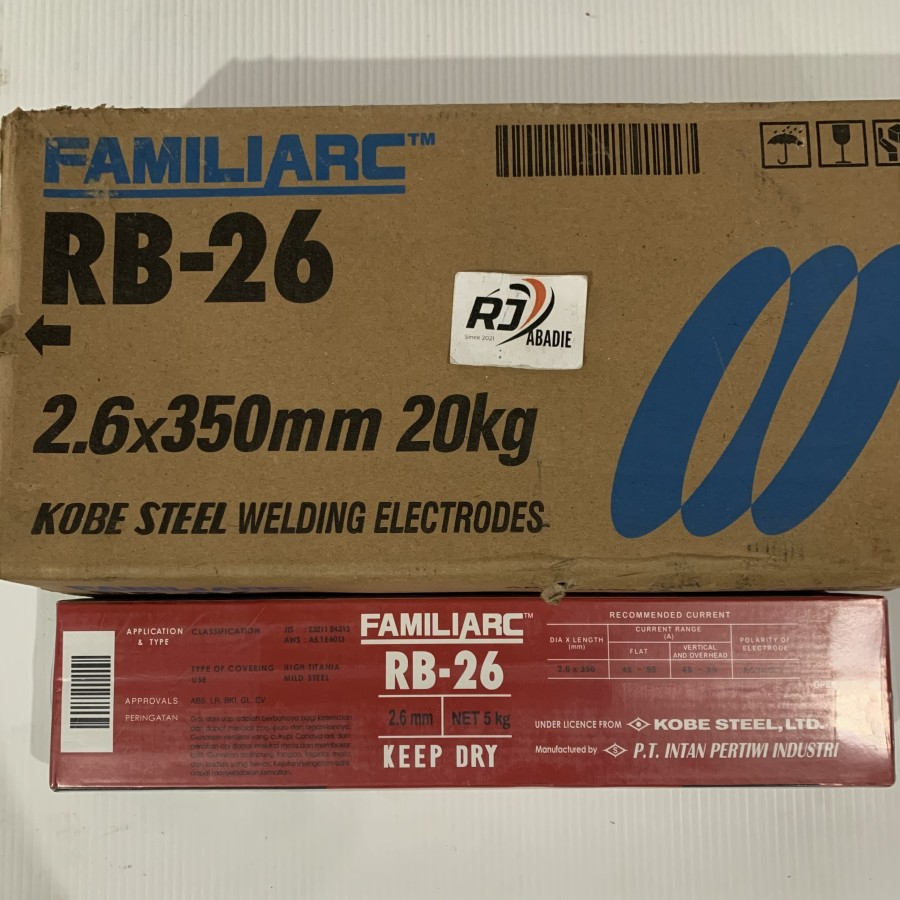 [20KG] Kawat Las KOBELCO FAMILIARC RB26 2.6MM RB 26 2.6 MM STEEL KOBE