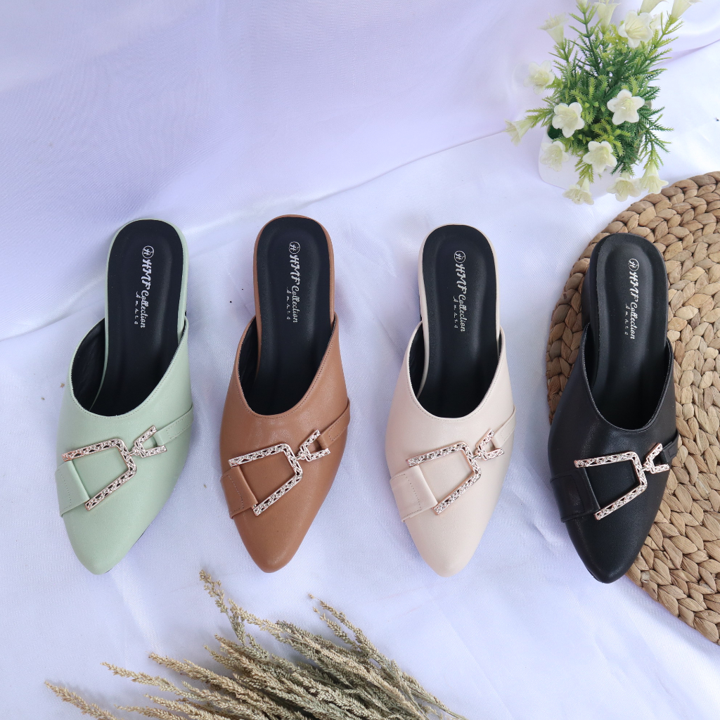 HMF Jummy Sepatu Hak Mules Wanita 3 cm MT18