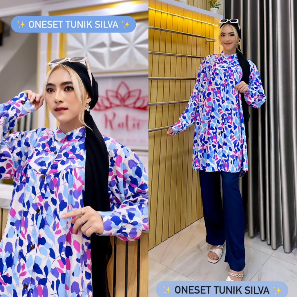 Oneset Tunik Silva  by Ratu/Oneset Lengan Panjang/oneset murah