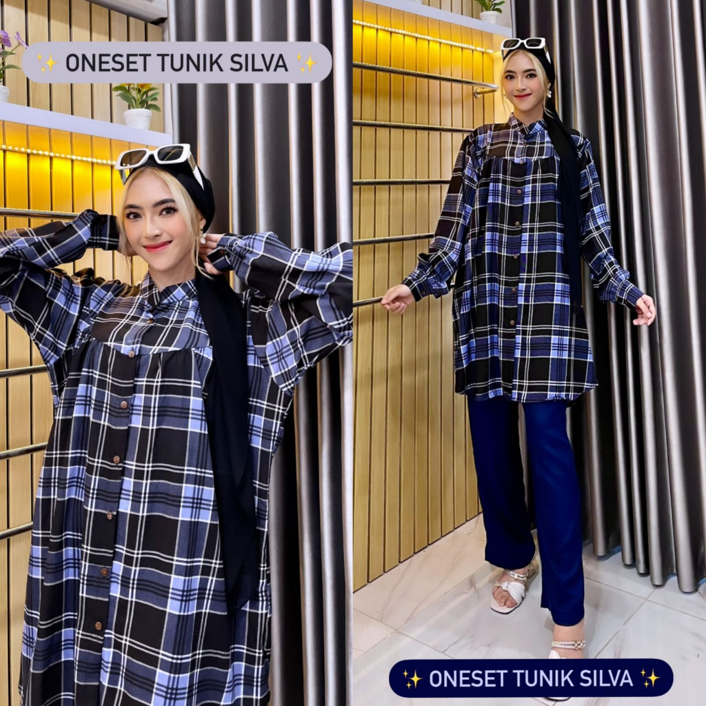 Oneset Tunik Silva  by Ratu/Oneset Lengan Panjang/oneset murah