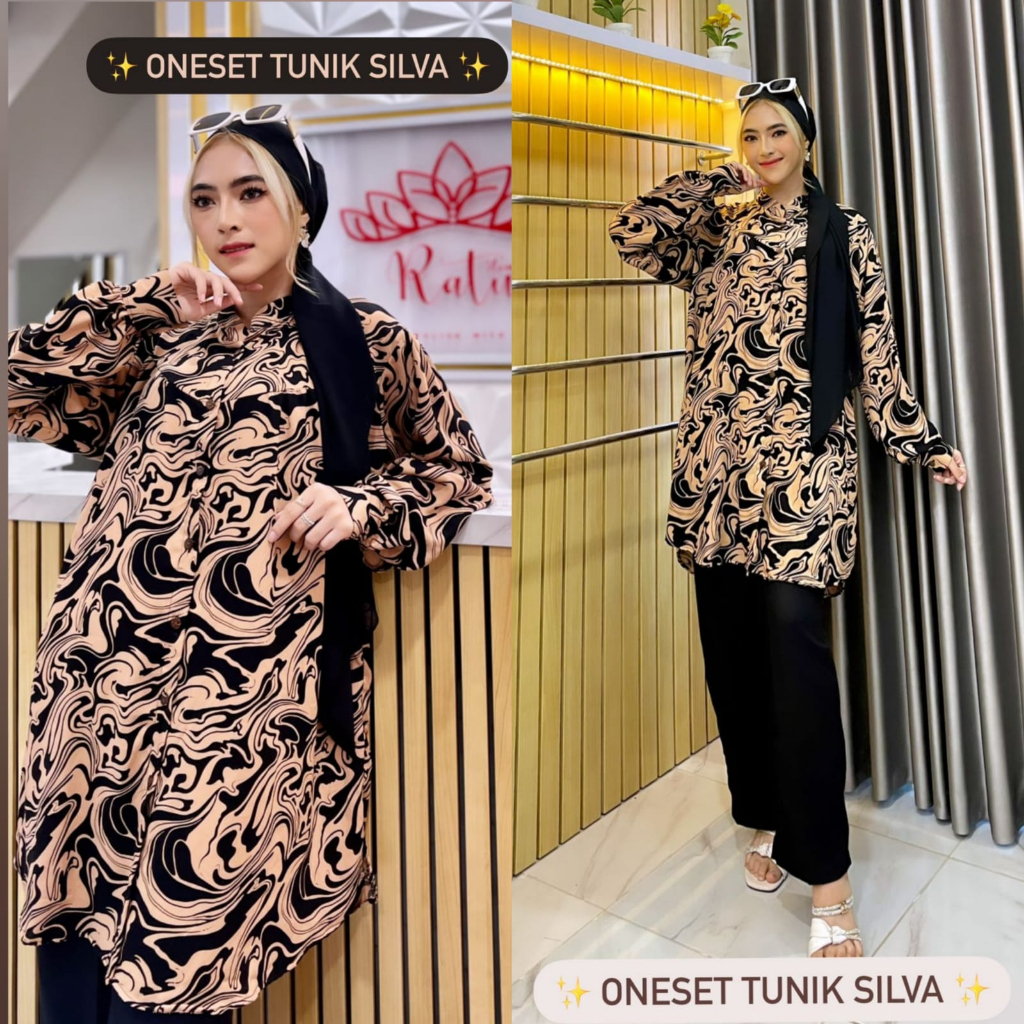 Oneset Tunik Silva  by Ratu/Oneset Lengan Panjang/oneset murah