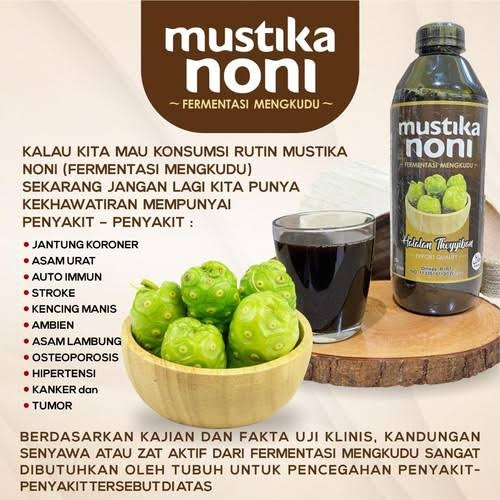 

PROMO MUSTIKA NONI Fermentasi Mengkudu 1Liter - Fermentasi Jus Mengkudu Export Quality Mustika Noni