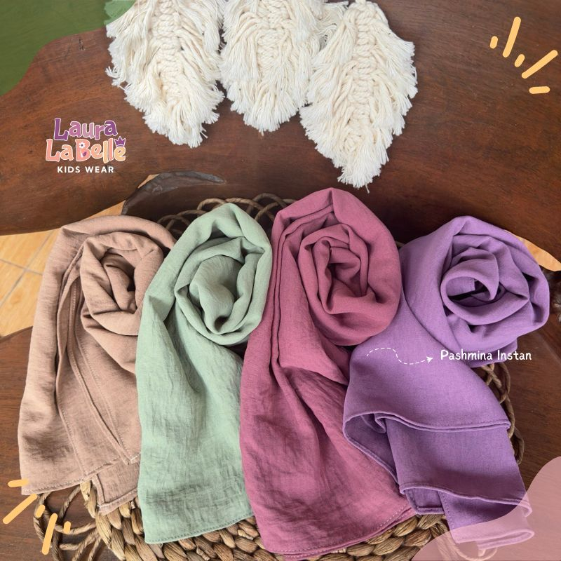 Hijab Pashmina Instan Anak - Remaja By Laurakidshop