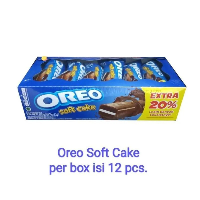 

{ PerBox isi 12 } - Oreo Soft Cake Bolu Oreo Coklat Enak Lembut Isi 12pcs X 16gr