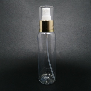 BOTOL PLASTIK 100ML SPRAY GOLD SILVER / BOTOL 100 ML / BOTOL KOSMETIK ISI ULANG