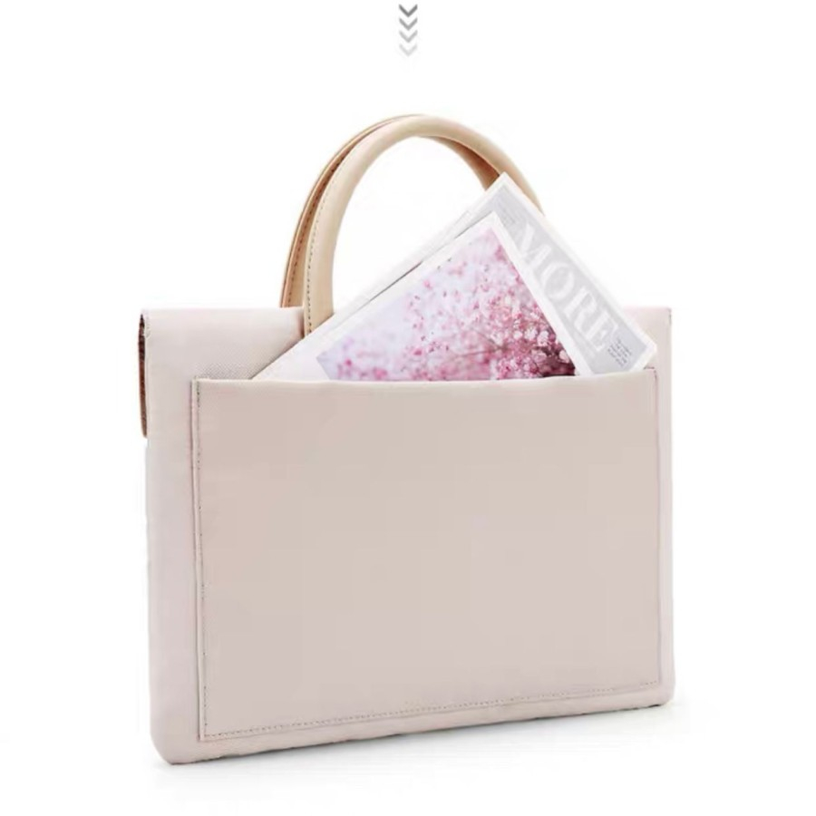 Tas Laptop 14 inch Softcase Sleeve Case Softcase jinjing waterproof - NUDE