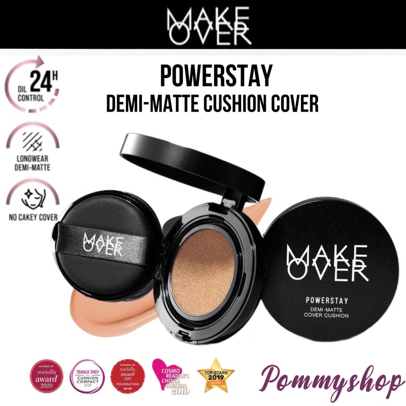 Make Over Powerstay Demi Matte Cover Cushion 15g | Cushion For Normal to Oily Skin