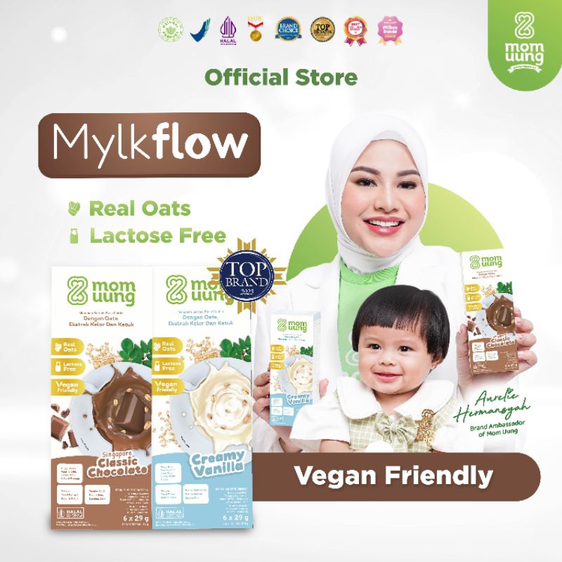 MOM UUNG SUSU ASI BOOSTER MYLKFLOW SUSU PENCARCAR ASI SINGAPORE CLASSIC CHOCOLATE/ CREAMY VANILLA/ VEGAN FRIENDLY/ LACTOSE FREE