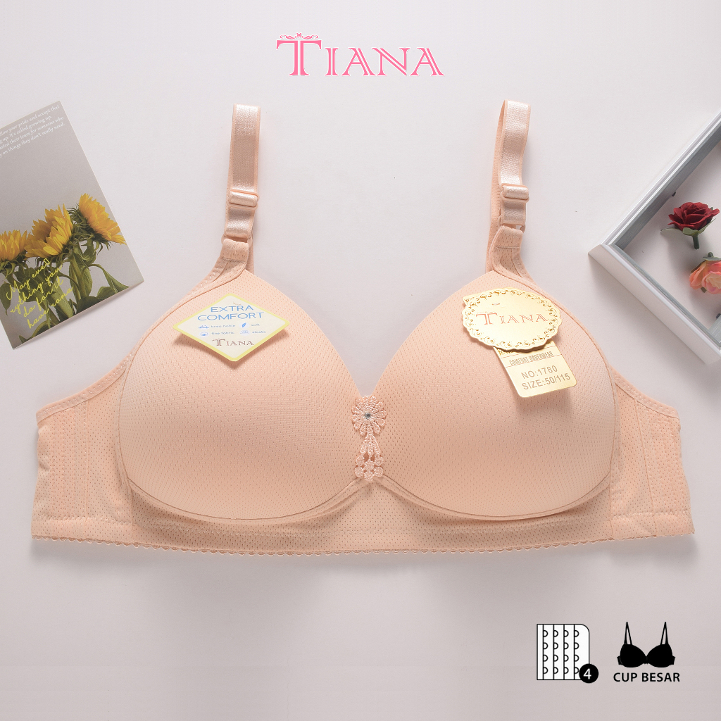 TIANA | BRA Cup Besar Kait 4 Cup C / BH Jumbo Bahan Pori BREATHABLE / art TN 1780