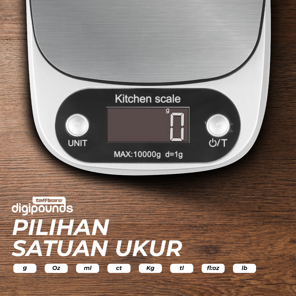 Digipounds Timbangan Dapur Mini Digital 10kg Akurasi 1g Kitchen Scale