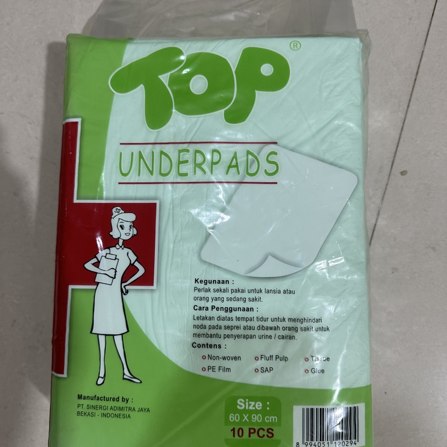 TOP Underpads isi 10 pcs Perlak Sekali Pakai Underpad 10pcs