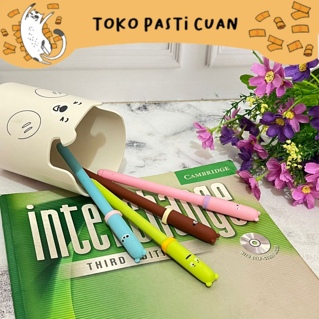 

pulpen bolpen gel beruang super murah (4/8/12 pcs) keperluan anak sekolah pen lucu imut keren pena unik fancy elegan bisa COD termurah import