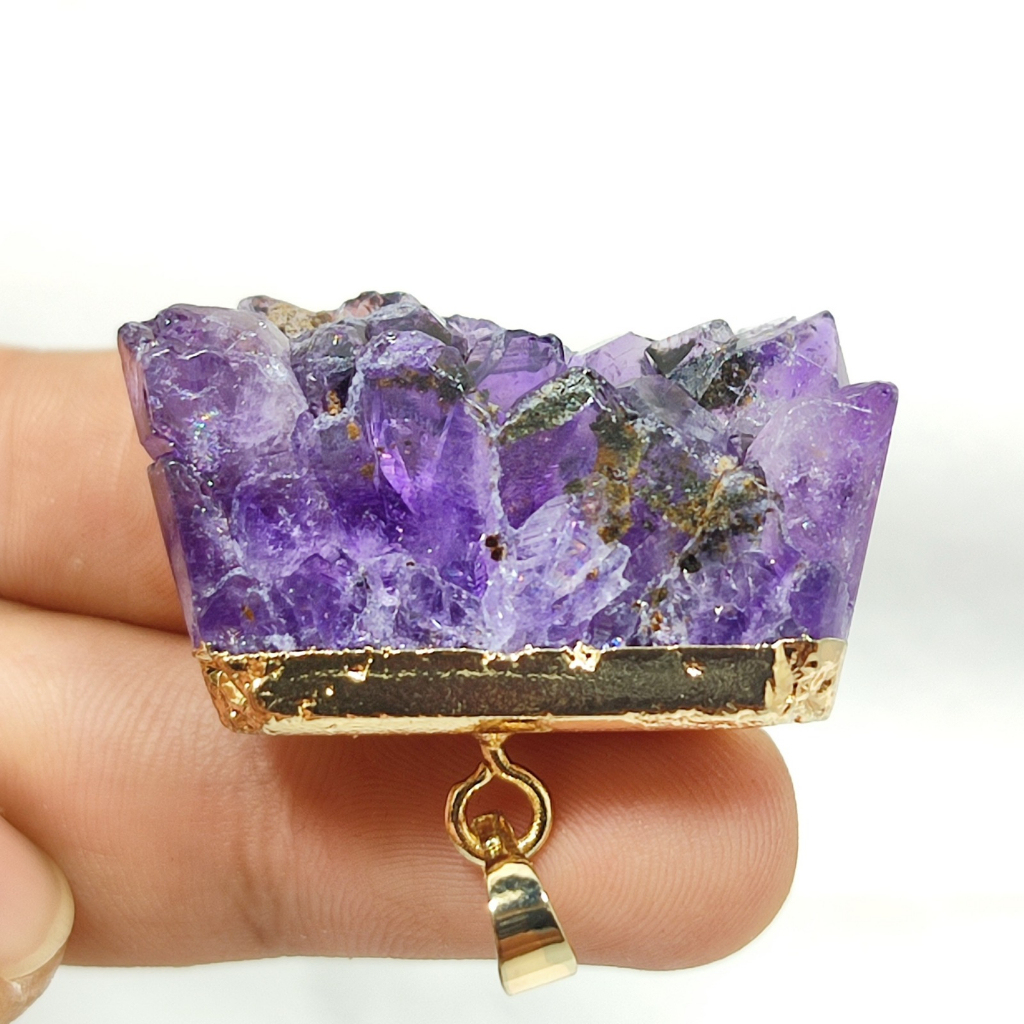 BIG SALE BATU LIONTIN KECUBUNG AMETHYST ASLI NATURAL TOP QUALITY