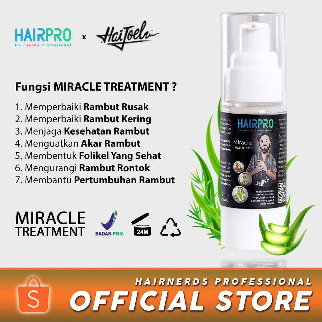 Hairnerds Professional Paket Miracle Treatment &amp; Hair Styling Paste Pomade Free Sisir