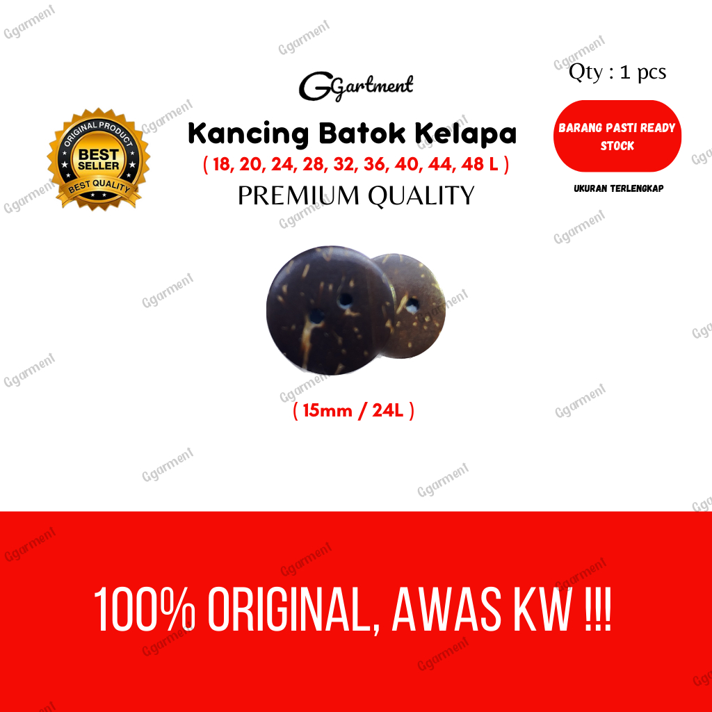 Kancing Batok Kelapa (Pcs)