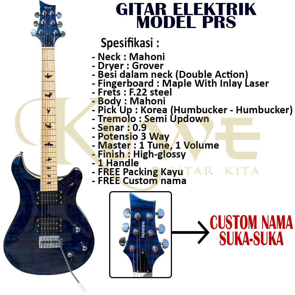 Gitar Listrik/Elektrik model PRS Custom