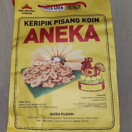 KERIPIM PISANG ANEKA SARI RASA YEN YEN YENYEN KHAS LAMPUNG ORIGINAL TERBARU ORI ASLI BANDARLAMPUNG OLEH OLEH 200G KEMASAN PAPERBAG TAS KERTAS GOODIE BAG BERBAGAI PILIHAN RASA KARAMEL CARAMEL COKLAT COKELAT KACANG WIJEN GULA TEPUNG AREN