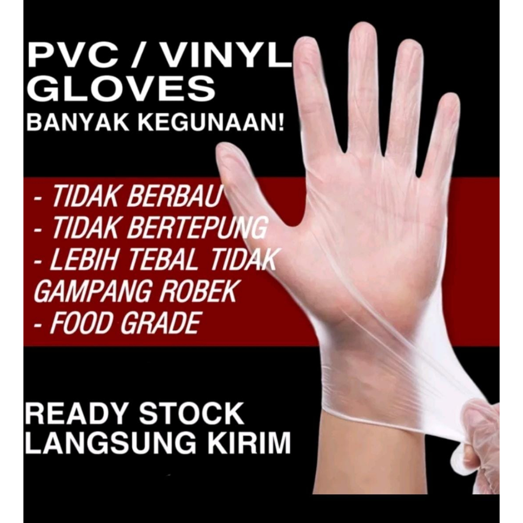 Sarung Tangan Plastik isi 75Pcs Lentur tidak mudah robek / Hand Gloves / Sarung Tangan TPE / Sarung tangan plastik serbaguna / Sarung tangan sekali pakai / berbahan elastis karet lentur tidak mudah robek