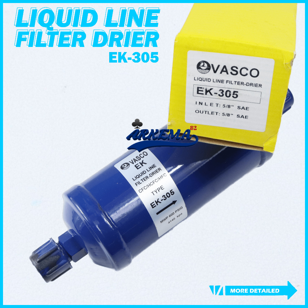 LIQUID LINE FILTER DRIER EK 305 5/8&quot; | PENYARING SIRKULASI AC FREON REFRIGANT