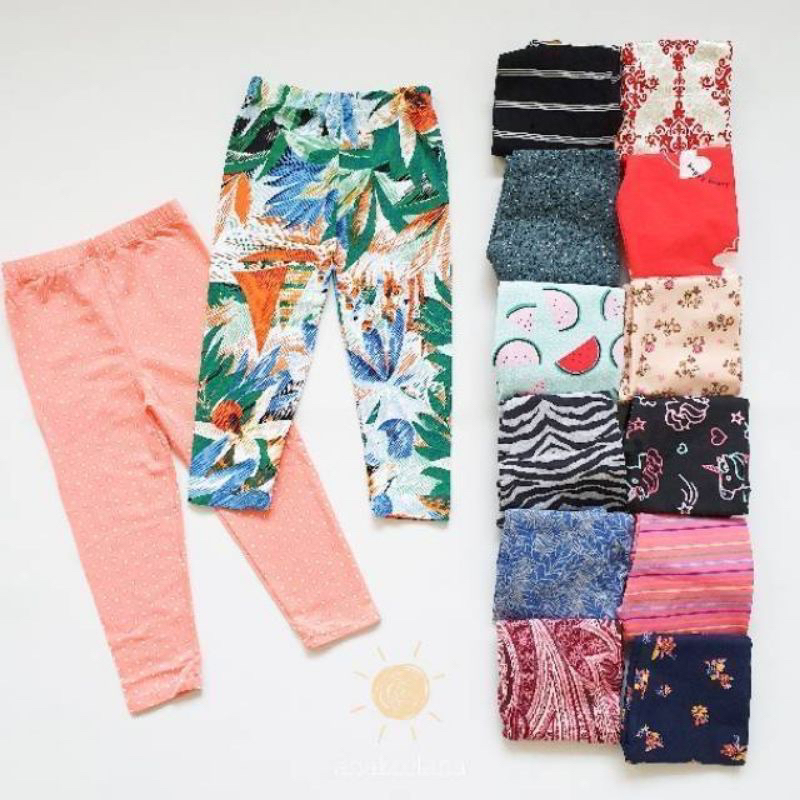 Celana Panjanh Anak Cewek legging Anak Size S M L XL XXL Bisa COD